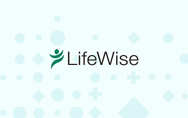 LifeWise logo on decorative background